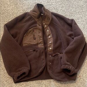 Brown fleece jacket, M